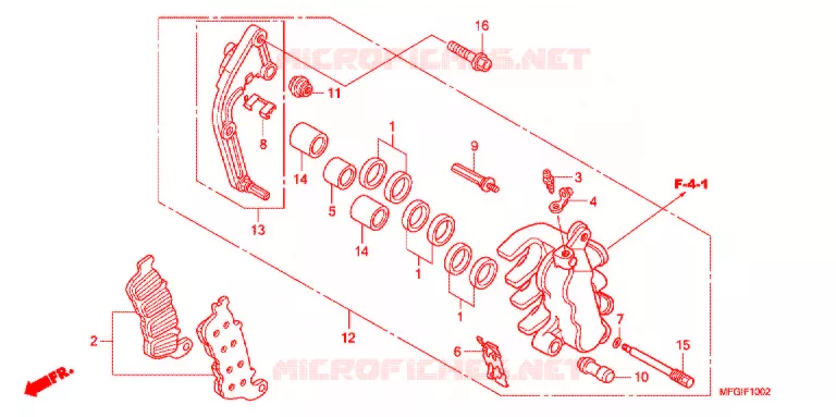 MACHOIRE DE FREIN AVANT G.  Honda MOTO 600 HORNET 2012  CB600FAC