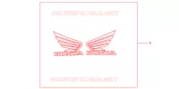EMBLEMES HONDA 3D pour Honda CB 600 F HORNET 34HP de 2012