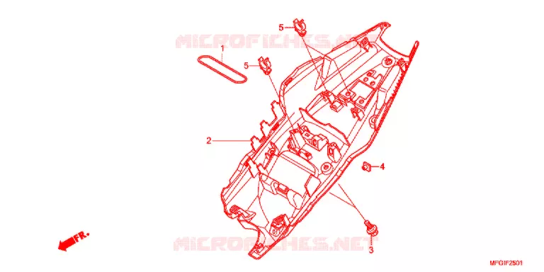 GARDE-BOUE ARRIERE (2) Honda MOTO 600 HORNET 2012  CB600FC