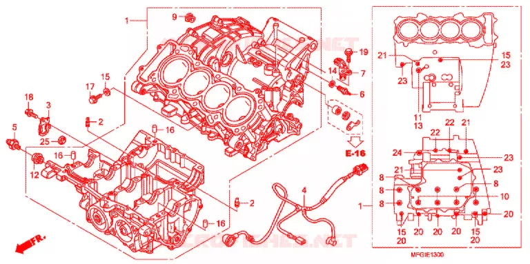 CARTER MOTEUR Honda MOTO 600 HORNET 2012  CB600FC