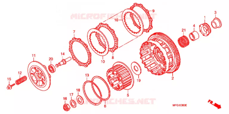 EMBRAYAGE Honda MOTO 600 HORNET 2012  CB600FC