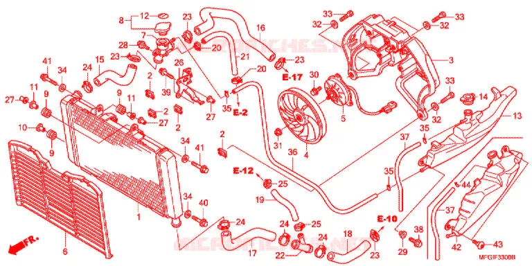 RADIATEUR Honda MOTO 600 HORNET 2012  CB600FC