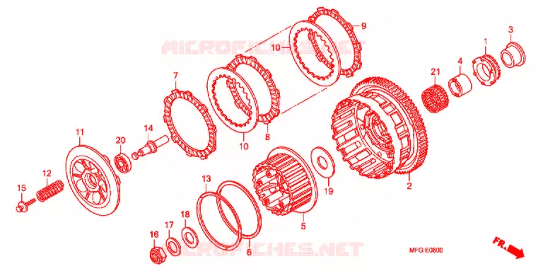 EMBRAYAGE Honda MOTO 600 HORNET 2012  CB600FC