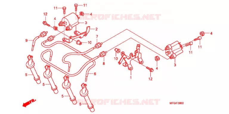 BOBINE D'ALLUMAGE Honda MOTO 600 HORNET 2012  CB600FC