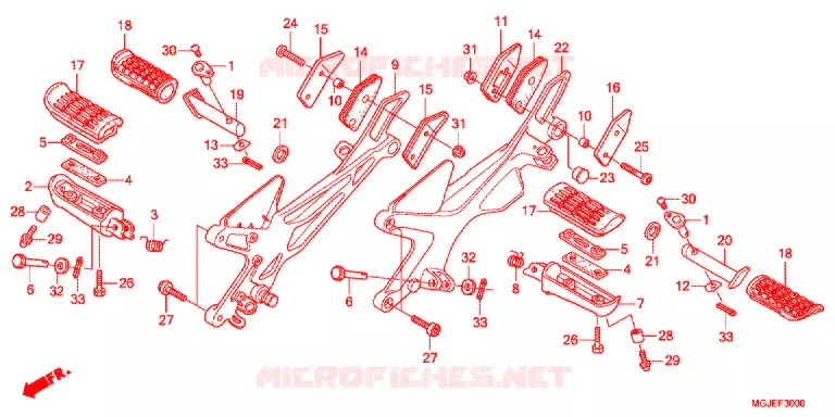REPOSE PIED Honda MOTO 1000 CBF 2012  CBF1000FC