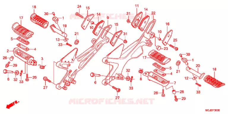 REPOSE PIED Honda MOTO 1000 CBF 2012  CBF1000FSC