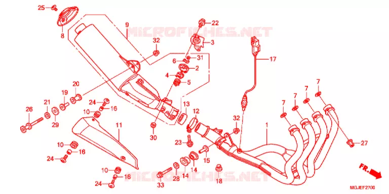 SILENCIEUX D'ECHAPPEMENT Honda MOTO 1000 CBF 2012  CBF1000FTC