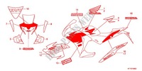 AUTOCOLLANTS (3) pour Honda CBR 125 REPSOL de 2012