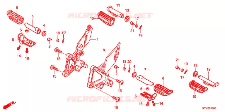 REPOSE PIED Honda MOTO 125 CBR 2012  CBR125RC