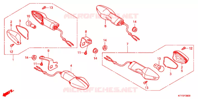 CLIGNOTANT Honda MOTO 125 CBR 2012  CBR125RSC