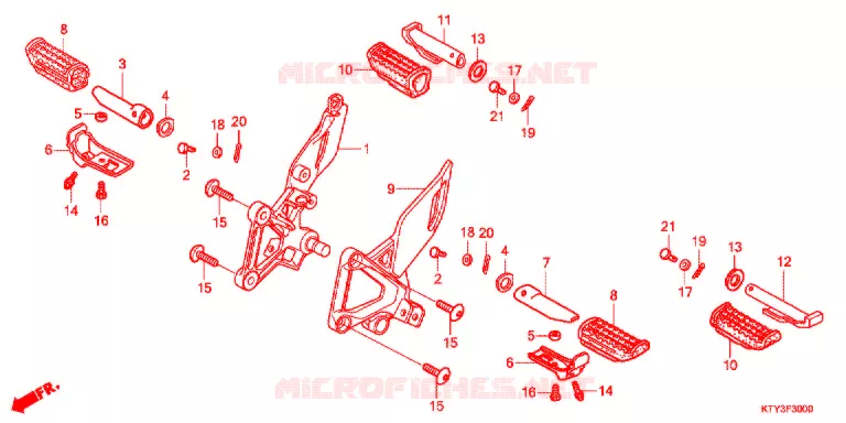 REPOSE PIED Honda MOTO 125 CBR 2012  CBR125RSC