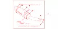 SILENCIEUX TITANE pour Honda CBR 600 F ABS WHITE de 2012