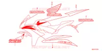T (2) pour Honda CBR 600 F ABS WHITE de 2012