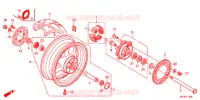 ROUE ARRIERE pour Honda CBR 600 RR VERMELHO de 2013