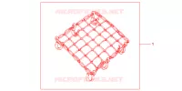 FILET BAGAGES NOIR pour Honda CBR 600 RR RED de 2012