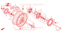 ROUE ARRIERE pour Honda CBR 600 RR RED de 2012