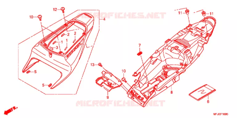 CARENAGES ARRIERE Honda MOTO 600 CBR 2012  CBR600RRC
