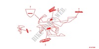 AUTOCOLLANTS (1) pour Honda CBR 600 RR NOIRE de 2012