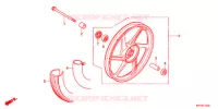 ROUE AVANT (MOULURE) pour Honda CB1 125 RUEDAS FUNDIDAS de 2012