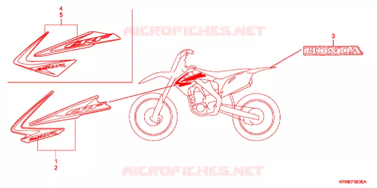 AUTOCOLLANTS Honda MOTO 250 CRF 2012  CRF250RC