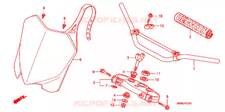 GUIDON - TE DE FOURCHE Honda MOTO 250 CRF 2013  CRF250RD