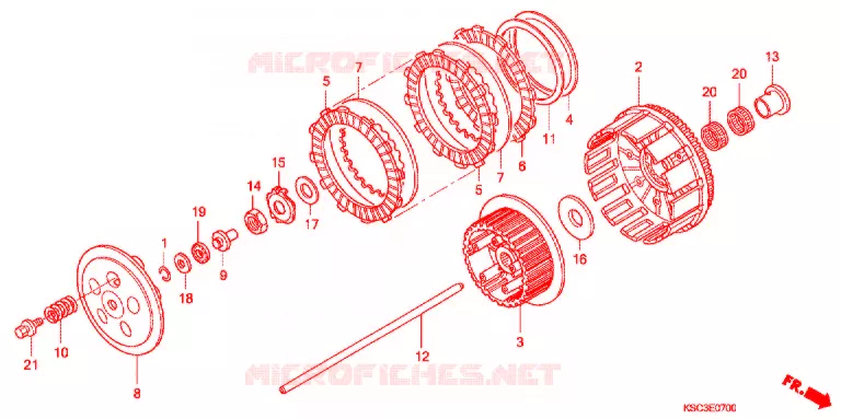 EMBRAYAGE Honda MOTO 250 CRF 2012  CRF250XC