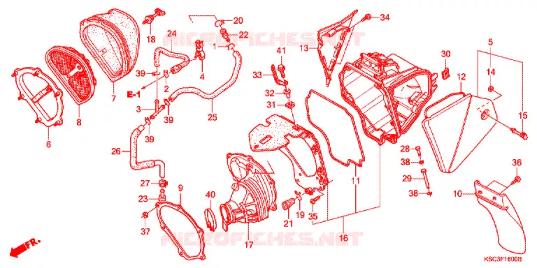 FILTRE A AIR Honda MOTO 250 CRF 2012  CRF250XC