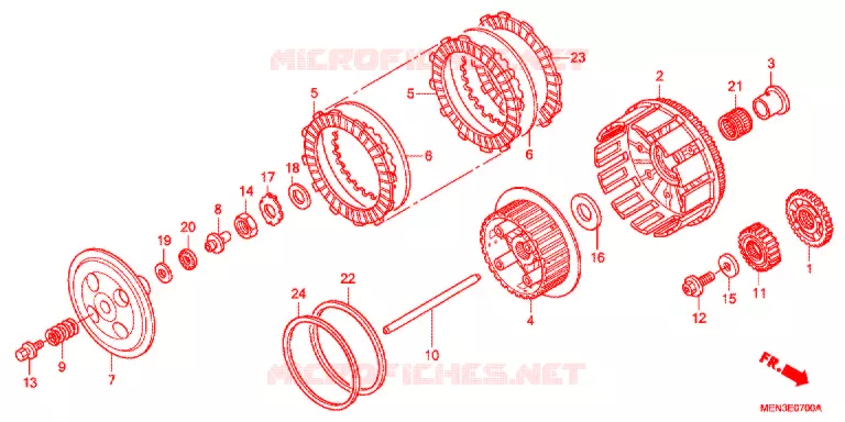 EMBRAYAGE Honda MOTO 450 CRF 2013  CRF450RC