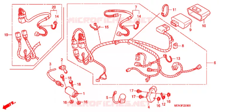 FAISCEAU DES FILS Honda MOTO 450 CRF 2013  CRF450RC