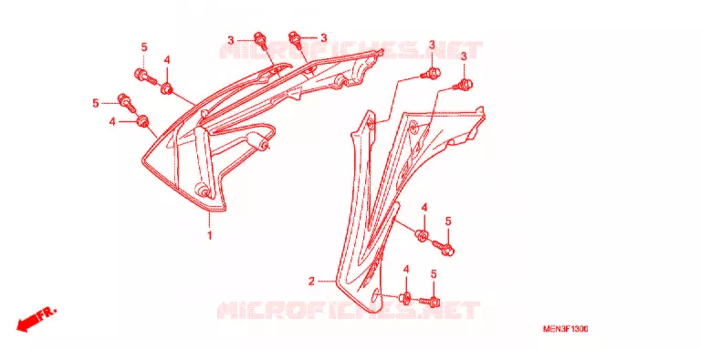 OUIES DE RADIATEUR Honda MOTO 450 CRF 2013  CRF450RC