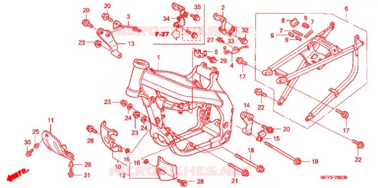 CADRE Honda MOTO 450 CRF 2012  CRF450XC