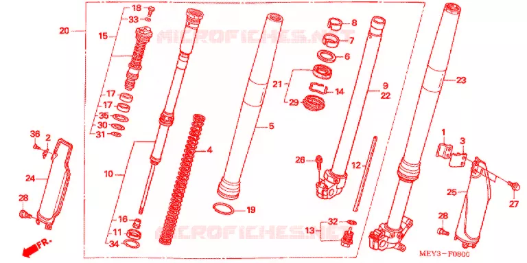 FOURCHE Honda MOTO 450 CRF 2012  CRF450XC