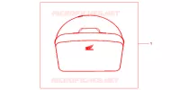 SAC INTERIEUR DE TOP CASE pour Honda INTEGRA 700 35KW de 2012