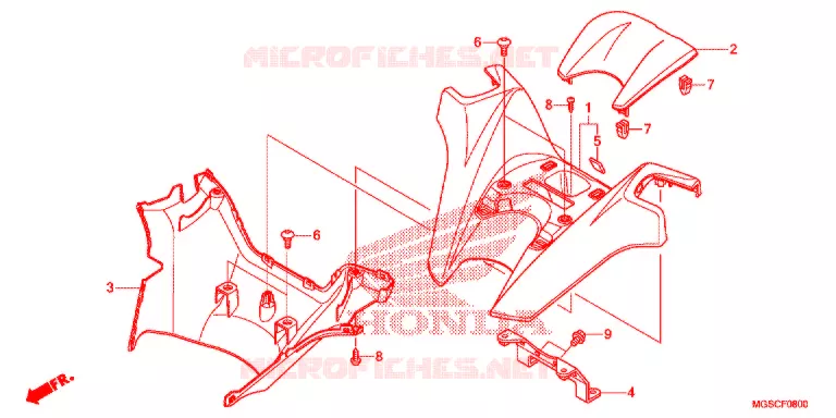 REVETEMENT DE GUIDON Honda SCOOTER 700 INTEGRA 2012  NC700DC