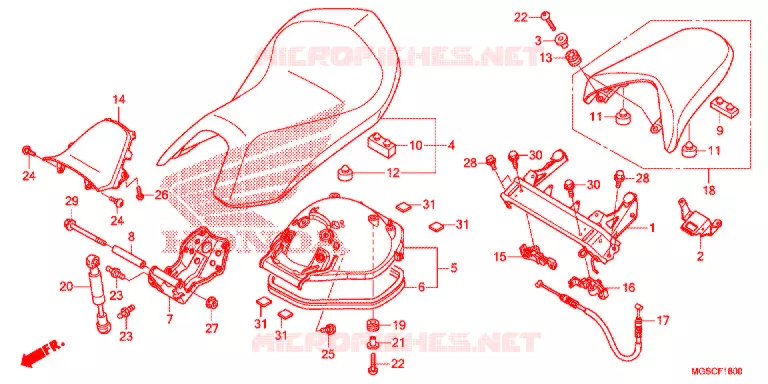 SELLE Honda MOTO 700 INTEGRA 2012  NC700DC