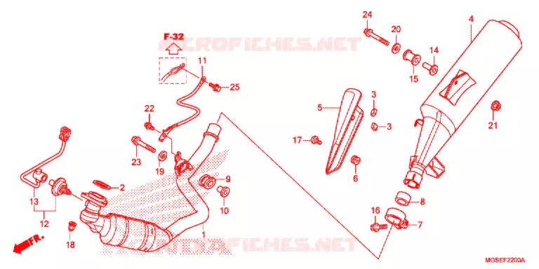 SILENCIEUX D'ECHAPPEMENT Honda MOTO 700 NC 2012  NC700SAC