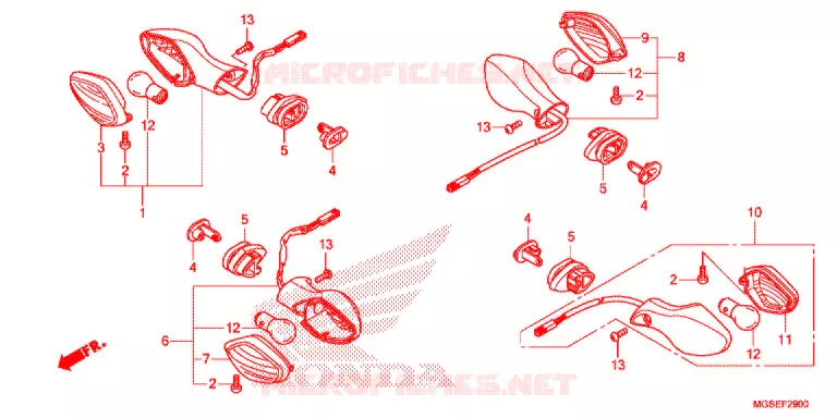 CLIGNOTANT Honda MOTO 700 NC 2012  NC700SC