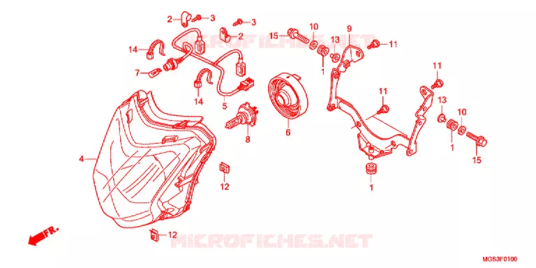PHARE Honda MOTO 700 NC 2012  NC700XDC