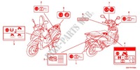 ETIQUETTE DE PRECAUTIONS (NSC50WHC/MPDC) pour Honda VISION 50 de 2012