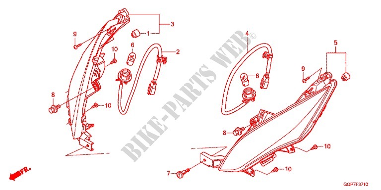 CLIGNOTANT AVANT pour Honda VISION 50 de 2012