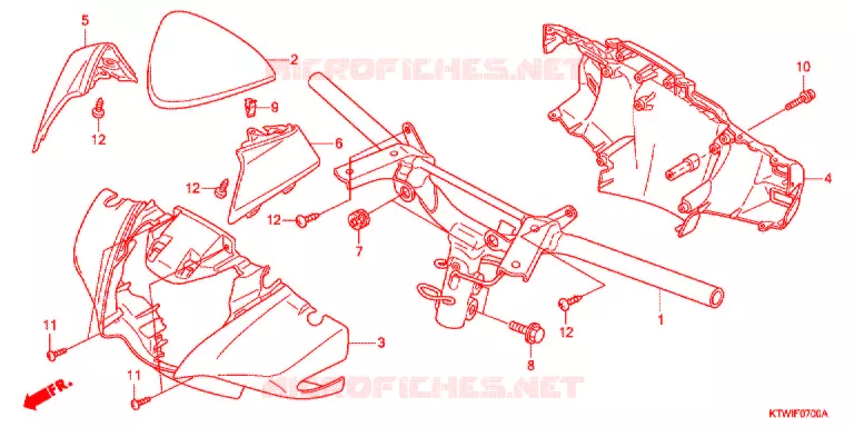 GUIDON - CARENAGE Honda SCOOTER 300 SH 2012  SH300ARC