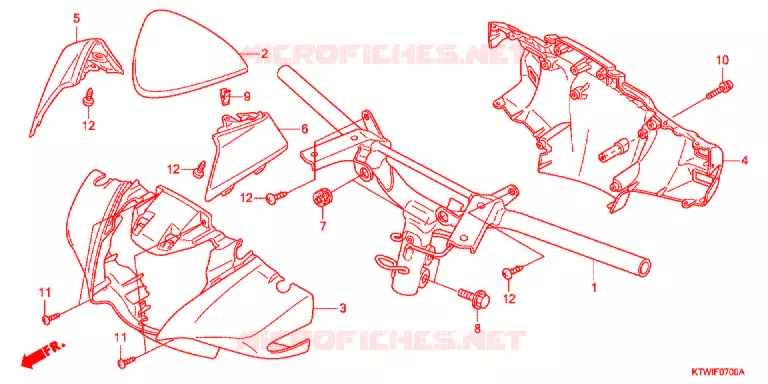 GUIDON - CARENAGE Honda SCOOTER 300 SH 2012  SH300RC