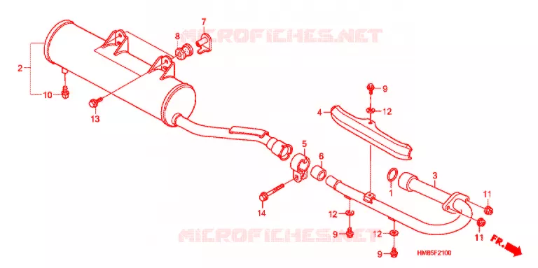 SILENCIEUX D'ECHAPPEMENT Honda ATV 250 FOURTRAX 2012  TRX250TMC