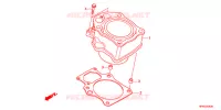 CYLINDRE pour Honda FOURTRAX 420 RANCHER 4X4 Manual Shift RED de 2012