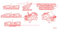 T (2) pour Honda FOURTRAX 420 RANCHER 4X4 Manual Shift RED de 2012