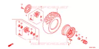 ROUE AVANT pour Honda FOURTRAX 420 RANCHER 4X4 Manual Shift RED de 2012