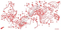 GARDE BOUE ARRIERE pour Honda FOURTRAX 420 RANCHER 4X4 PS RED de 2012