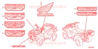 AUTOCOLLANTS pour Honda FOURTRAX 500 FOREMAN 4X4 de 2012
