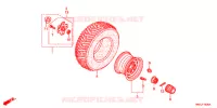 ROUE ARRIERE pour Honda FOURTRAX 500 FOREMAN RUBICON Power Steering de 2012