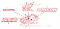 AUTOCOLLANTS pour Honda FOURTRAX 680 RINCON de 2012